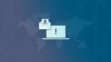 Eine Darstellung von Cyber-Sicherheit mit Laptop.