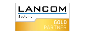 Lancom-Logo mit Gold-Auszeichnung